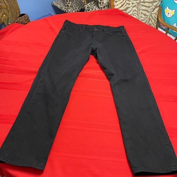 Levi’s VTG 90s Black Men’s Button Fly Straight Leg Denim Jeans Size 38 X 31 - Picture 2 of 13